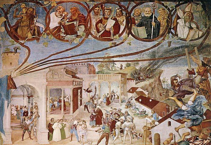Lorenzo Lotto Stories of St Barbara oil painting image